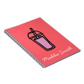 ミルクティバブルティー可愛いドリンク10代の剤 ノートブック (右側)