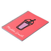 ミルクティバブルティー可愛いドリンク10代の剤 ノートブック (左側)