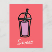 ミルクティバブルティー可愛いドリンク10代の剤 ポストカード (正面)