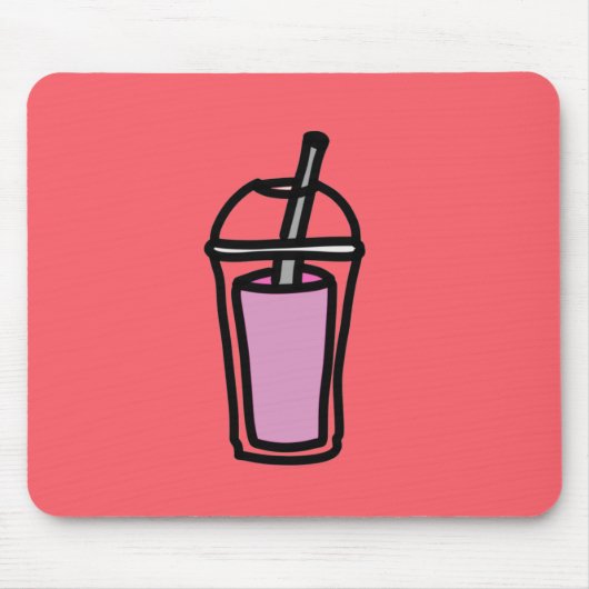 ミルクティバブルティー可愛いドリンク10代の剤 マウスパッド (正面)