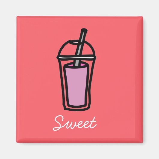 ミルクティピンクバブルティー マグネット (正面)