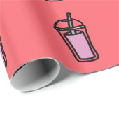 ミルクティピンクバブルティー ラッピングペーパー (ロールコーナー)