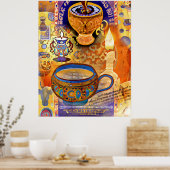 ミルクティーとろうそく ポスター (キッチン)