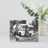 ミルクトラック難破船，ロサンゼルス, 1951ヴィンテージ ポストカード (スタンド正面)