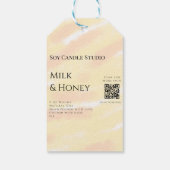 ミルクハニーソイキャンドル事業 QRコード テキストを追加 ギフトタグ (裏面)