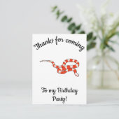 ミルクヘビ ハッピーバースデー サンキューカード (スタンド正面)