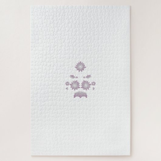 ミルクホワイトクラシックバラ装飾デザイン ジグソーパズル (縦)