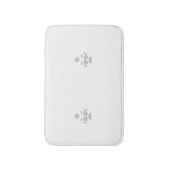 ミルクホワイトクラシックバラ装飾デザイン バスマット (正面縦)