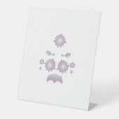 ミルクホワイトクラシックバラ装飾デザイン 台座サイン (正面)