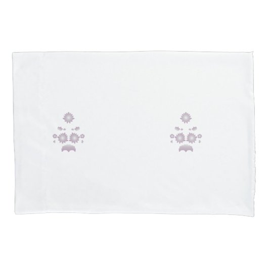 ミルクホワイトクラシックバラ装飾デザイン 枕カバー (正面)