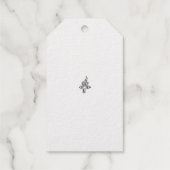 ミルクホワイト クラシック ローズ デコレーション デザイン ギフトタグ (裏面)