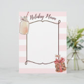 ミルクボトルとクリスマスクッキーのメニューのレターヘッド (スタンド正面)