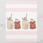 ミルクボトルとクリスマスクッキーのメニューのレターヘッド (裏面)