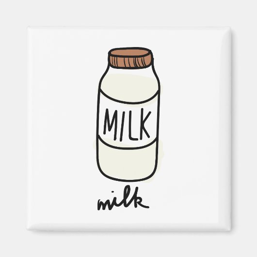 ミルクボトルアイコン マグネット (正面)