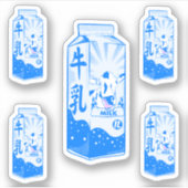 ミルクボトルパターン シール (正面)