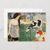 ミルクメイドはポール絵画・ゴーギャンの人気がある娘だ ポストカード (正面/裏面)