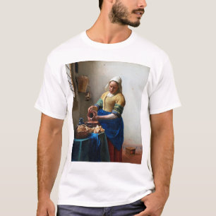 『ミルクメイド』、ヨハネス・フェルメール、1657-1658年 Tシャツ