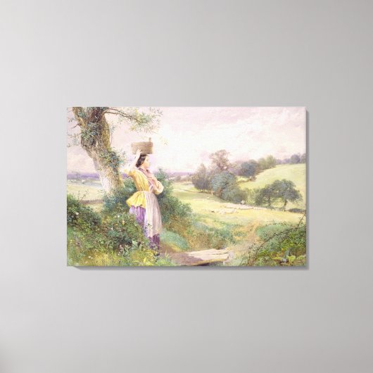 ミルクメイド、1860 (紙付き) キャンバスプリント (正面)