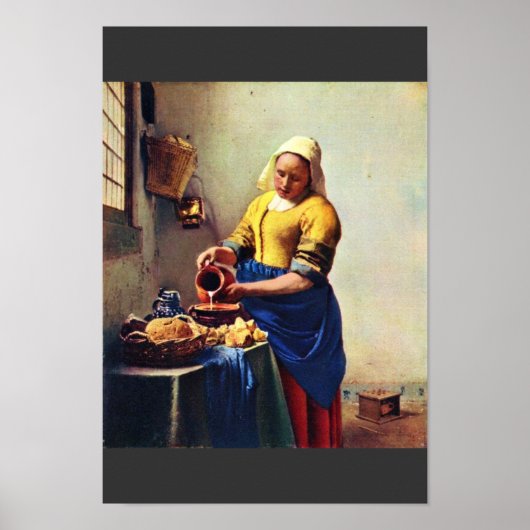 ミルクメイド[1]。By Johannes Vermeer ポスター (正面)