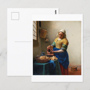 ミルクメイド Johannes Vermeer ポストカード