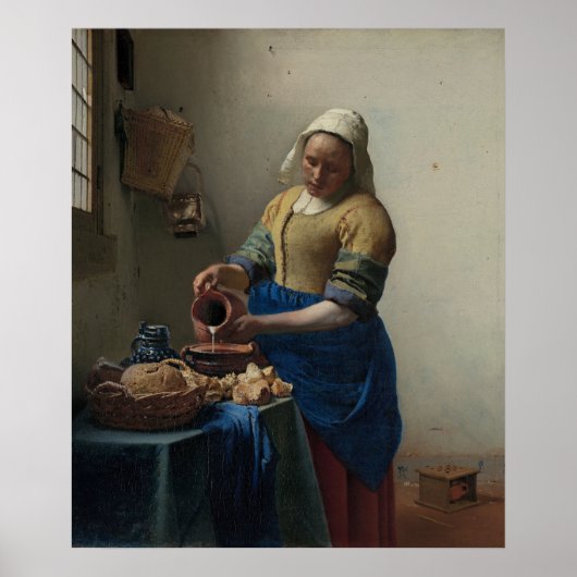 ミルクメイド – Vermeer (1658-59) ポスター (正面)