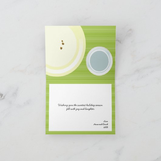 ミルクメリークッキー&甘い緑のストライプ休日 シーズンカード (内部)