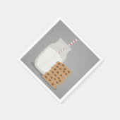 ミルクモダンとクッキーの紙プレート スタンダードカクテルナプキン (角)