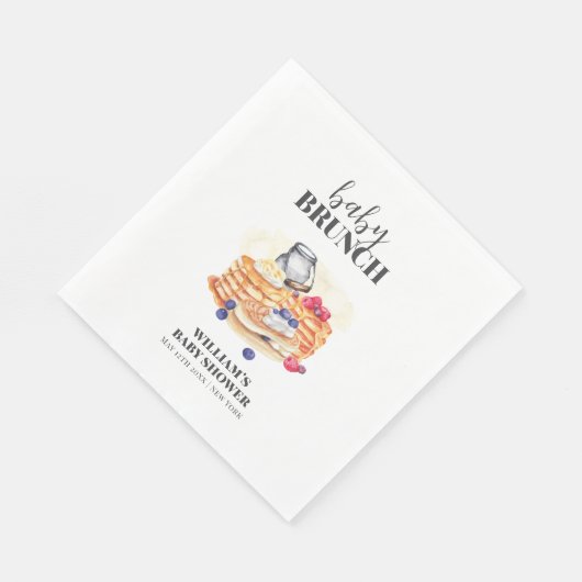 ミルクモダンベリーパンケーキブランチ赤ちゃんシャワー スタンダードランチョンナプキン (角)