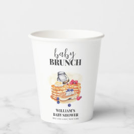 ミルクモダンベリーパンケーキブランチ赤ちゃんシャワー 紙コップ