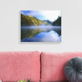 ミルクリーク湖と日の出の紅葉 キャンバスプリント (インサイチュ (リビング))