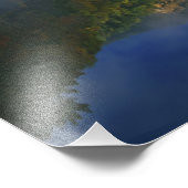 ミルクリーク湖と日の出の紅葉 フォトプリント            (角)