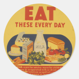 ミルクヴィンテージポスターシール ラウンドシール