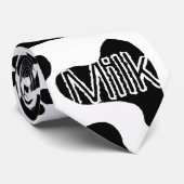 ミルク人牛プリントのタイ ネクタイ (ロール)