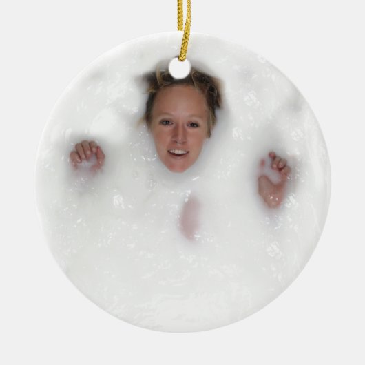 ミルク入りの女性 セラミックオーナメント (正面)