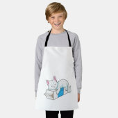 ミルク入り猫 エプロン (着用した状態)