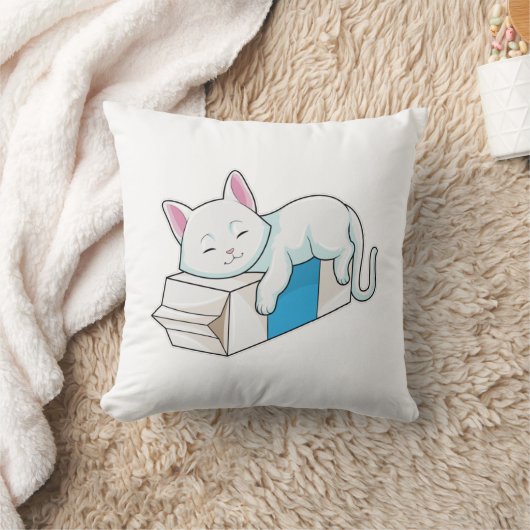 ミルク入り猫 クッション (ブランケット)