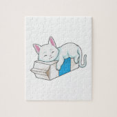 ミルク入り猫 ジグソーパズル (縦)