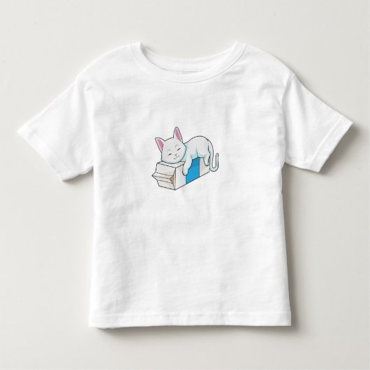 ミルク入り猫 トドラーTシャツ (正面)