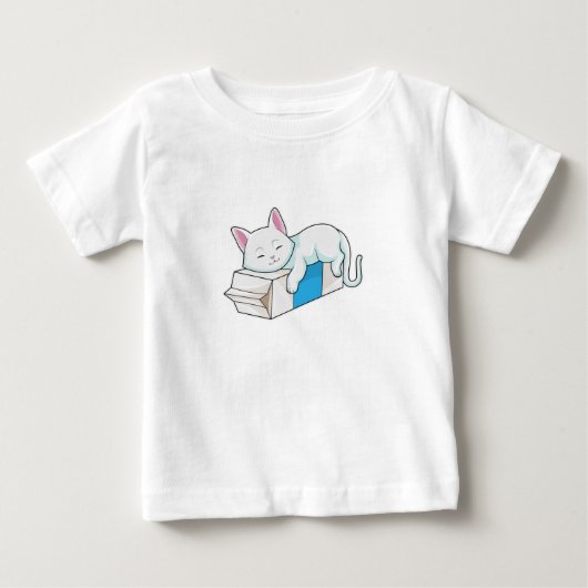 ミルク入り猫 ベビーTシャツ (正面)