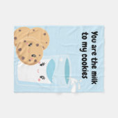 ミルク及びクッキーのかわいこちゃん フリースブランケット (正面(横))