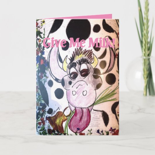 ミルク子供の誕生日カード カード (正面)