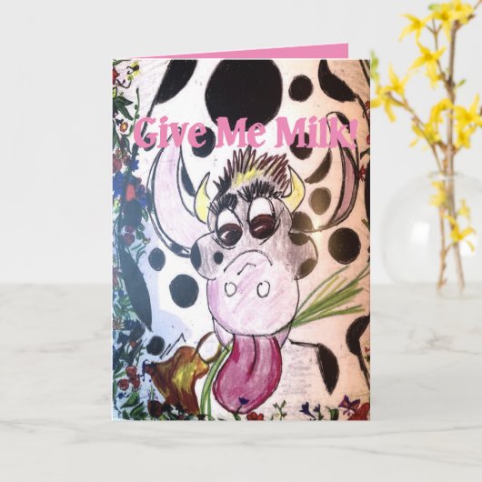 ミルク子供の誕生日カード カード (黄色い花)