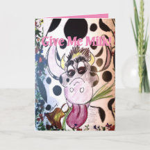 ミルク子供の誕生日カード