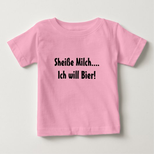 ミルク忘れビールが欲しい! ベビーTシャツ (正面)