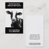 ミルク操作のための白黒乳牛 名刺 (正面/裏面)