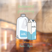 ミルク漫画のイラストレーション ウィンドウサイン (シート2)