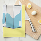 ミルク漫画のイラストレーション キッチンタオル (四つ折り)