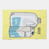 ミルク漫画のイラストレーション キッチンタオル (横)