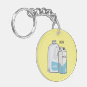 ミルク漫画のイラストレーション キーホルダー (正面左)