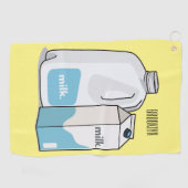 ミルク漫画のイラストレーション ゴルフタオル (横)